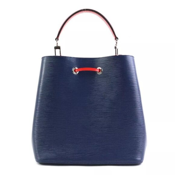 Auth LOUIS VUITTON Epi Neo Noe Handbag Shoulder Bag Navy/Red Epi Leather - Picture 2 of 16